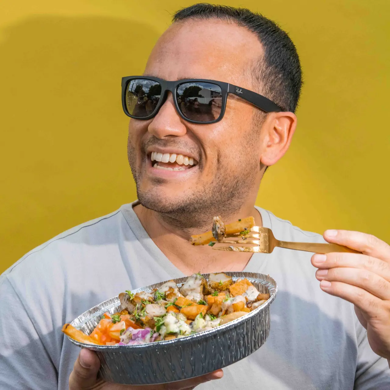 adSalt work: halal bowl fries person
